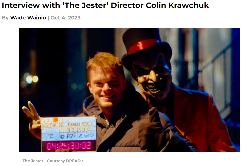 Interview with ‘The Jester’ Director Colin Krawchuk